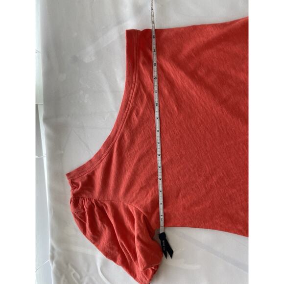 Z Supply Penelope One Shoulder Top Blouse Coral Size Medium 100% Cotton - Picture 7 of 10